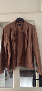 Bruin leatherlook jasje maat 46/48, Ophalen of Verzenden, Zo goed als nieuw, Maat 46/48 (XL) of groter, Bruin