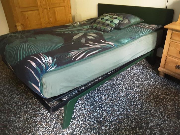Auping Original 140x200 Smart Base + Elysium Matras, Huis en Inrichting, Slaapkamer | Bedden, Zo goed als nieuw, Twijfelaar, 140 cm
