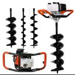 Professionele grondboor met 3 boren + hefwiel, Tuin en Terras, Ophalen of Verzenden, Nieuw, Benzine