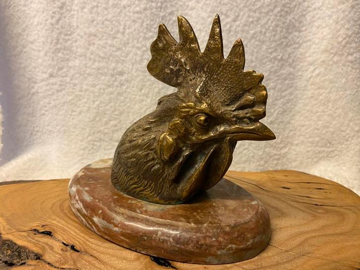 Bronzen Haan Sculptuur, Antiek en Kunst, Kunst | Beelden en Houtsnijwerken, Ophalen of Verzenden