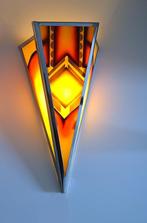 Prachtige Amsterdamse school / Tuschinski / Art-Deco lamp, Huis en Inrichting, Ophalen of Verzenden, Gebruikt, Glas, Amsterdamse school, Tuschinski, Art-Deco, Art-Nouveau, Berlage