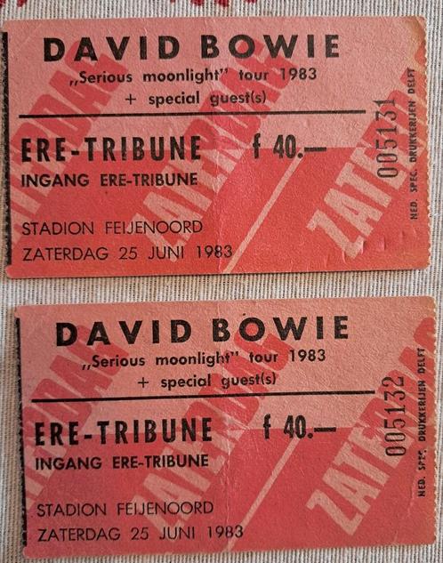David Bowie tickets Serious Moonlight Tour 1983, Verzamelen, Muziek, Artiesten en Beroemdheden, Zo goed als nieuw, Overige typen