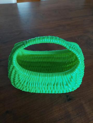 Vintage kinderspeelgoed mandje plastic groen beschikbaar voor biedingen