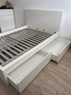 Bed Malm Ikea 140x200m, Huis en Inrichting, Slaapkamer | Bedden, Ophalen, Gebruikt, Wit, 140 cm