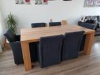 eiken tafel incl 6 stoelen, Huis en Inrichting, Complete eetkamers, Zo goed als nieuw, Ophalen