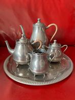 Koffie/thee servies verchroomd nikkel, Antiek en Kunst, Antiek | Tin, Verzenden