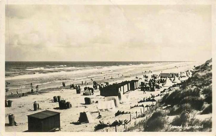 377-070-031 Ameland Strand, Verzamelen, Ansichtkaarten | Nederland, Friesland, Voor 1920, Ophalen of Verzenden
