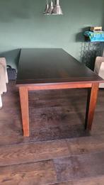 rood bruine massief houten eettafel, Huis en Inrichting, Tafels | Eettafels, Ophalen, Gebruikt, 200 cm of meer, 50 tot 100 cm
