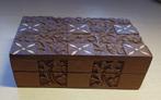 Houten doosje Handgemaakt ingelegd met been, Antiek en Kunst, Ophalen of Verzenden