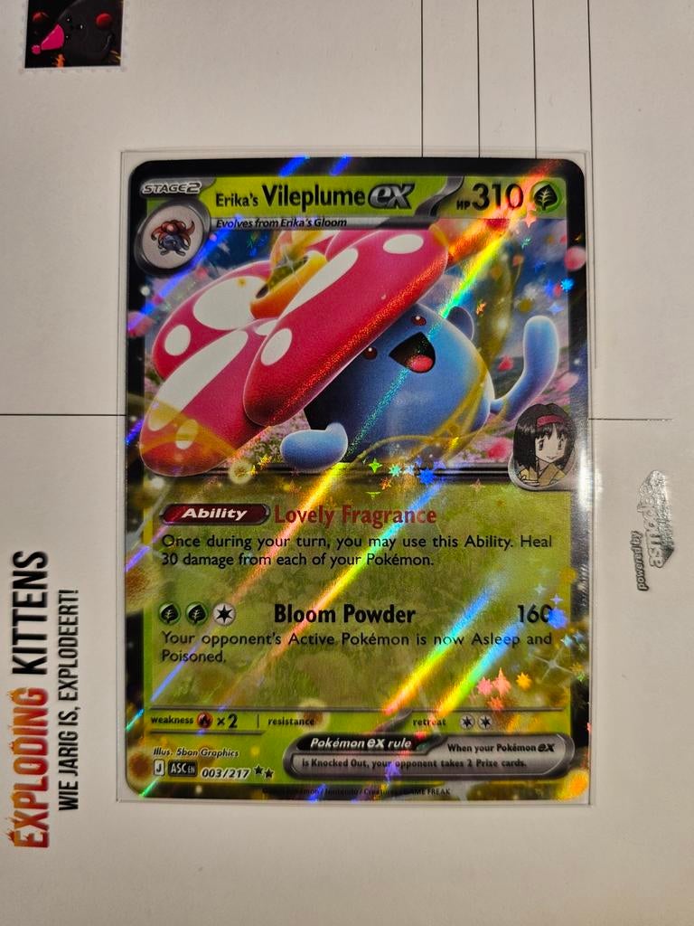 Erika's Vileplume EX - Ascended Heroes 003/217, Ophalen of Verzenden, Nieuw, Losse kaart, Foil