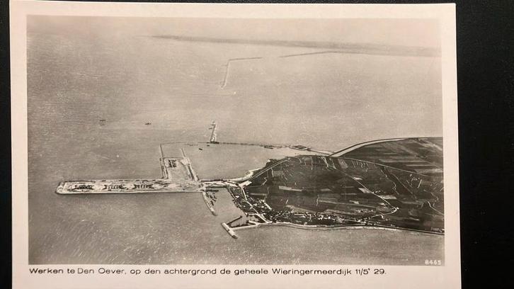 Den Oever  dijk Wieringermeer 11 mei 1929   KLM foto, Verzamelen, Ansichtkaarten | Nederland, Ophalen of Verzenden