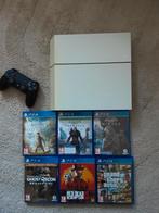 PS4 Wit + 6 Top Games, Spelcomputers en Games, Spelcomputers | Sony PlayStation 4, Ophalen of Verzenden, Met 1 controller, Original