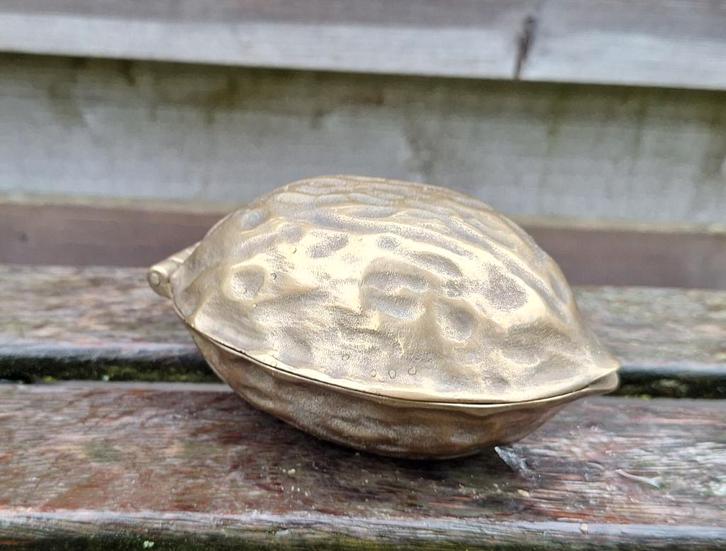 Prachtige vintage messing notenkraker., Antiek en Kunst, Curiosa en Brocante, Ophalen of Verzenden