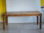 Houten tafel voor 6 personen, 185 cm lang, Huis en Inrichting, Tafels | Eettafels, Ophalen, Gebruikt, Rustiek, 50 tot 100 cm