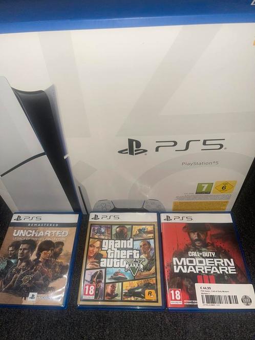 Playstation5 disc edition met 3spellen, Spelcomputers en Games, Spelcomputers | Sony PlayStation 5, Zo goed als nieuw, Ophalen of Verzenden