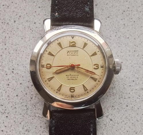 Fludo Zwitsers automatisch herenhorloge 1950's ETA 1256, Verzamelen, Overige Verzamelen, Gebruikt, Verzenden