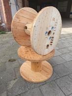 Twee kabelhaspels als tafel te gebruiken., Ophalen, Zo goed als nieuw, Rond, Hout