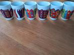 6 koffiekopjes Yong kleurrijke huisjes, Ophalen of Verzenden, Zo goed als nieuw, Overige stijlen, Kop(pen) en/of Schotel(s)