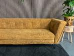 GRATIS LEVERING Driezits Bank Okergeel 235x90 GEREINIGD, Huis en Inrichting, Banken | Bankstellen, 75 tot 100 cm, Ophalen of Verzenden