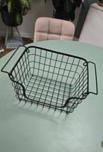 Decoratief mandje met hendels, zwart, 32 x 26 cm, Kunststof, Mand, Ophalen of Verzenden, Zo goed als nieuw