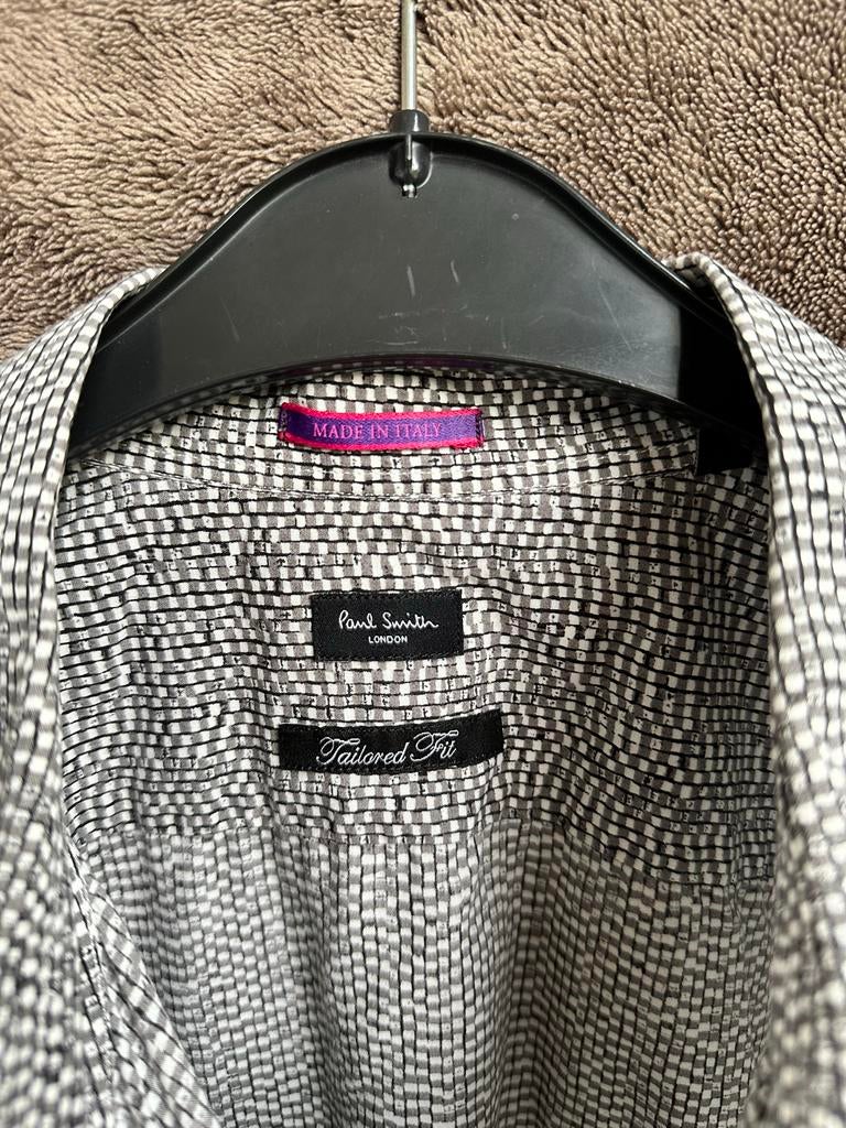 Paul Smith Geruit Overhemd, Ophalen of Verzenden, Zo goed als nieuw, Grijs, Halswijdte 43/44 (XL)