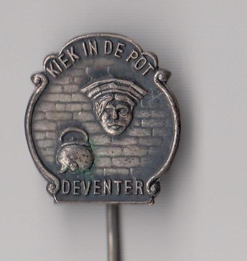 Deventer Kiek in de pot speldje, Verzamelen, Speldjes, Pins en Buttons, Gebruikt, Speldje of Pin, Overige onderwerpen, Ophalen of Verzenden