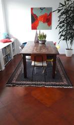 Koloniale Houten Eettafel - 190x100cm, Huis en Inrichting, Tafels | Eettafels, Ophalen, Gebruikt, 50 tot 100 cm, 150 tot 200 cm