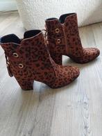 Panterprint enkellaarsjes, maat 41·Nieuw zonder prijskaartje, Ophalen of Verzenden, Zo goed als nieuw, Zwart