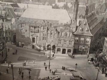 Wandfoto Grote Markt Haarlem, ca 1935  100 x 70 cm beschikbaar voor biedingen