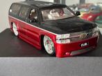 Chevrolet Suburban 2003, zwart/rood, Jada 1 op 18, Ophalen of Verzenden, Zo goed als nieuw, Auto, Overige merken