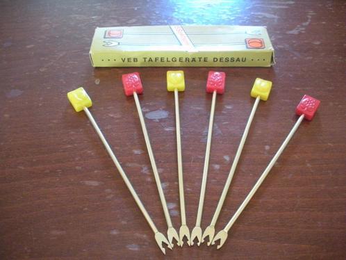 Nieuw 6 Vintage Cocktail Prikkers Snack DDR VEB Dessau, Verzamelen, Retro, Huis en Inrichting, Ophalen of Verzenden