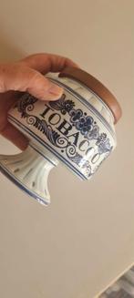 Delfts Blauw Tabakspot met Houten Deksel - Puntgaaf!, Antiek en Kunst, Ophalen of Verzenden