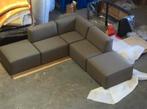 Custom made modulaire bank met hoogwaardige Kvadrat stof, Gebruikt, Hoekbank, Ophalen of Verzenden, Stof