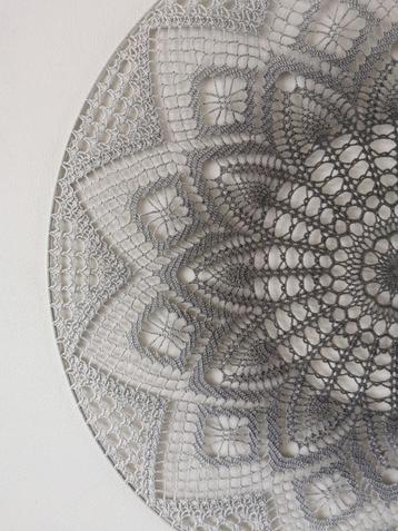 Mandala, Gracious Grey, 100 cm, raamhanger/muurhanger beschikbaar voor biedingen