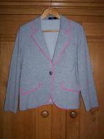 te koop: jas grijs met roze bies maat XL, valt klein uit, Ophalen of Verzenden, Zo goed als nieuw, Maat 46/48 (XL) of groter, Grijs