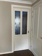 Zeer nette schuifdeur met glas in lood (afm. 93 x 229,5 cm.), Doe-het-zelf en Verbouw, Deuren en Horren, Ophalen, 80 tot 100 cm