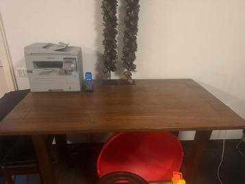 Massief eiken houtenbruine hoge bartafel statafel praattafel beschikbaar voor biedingen