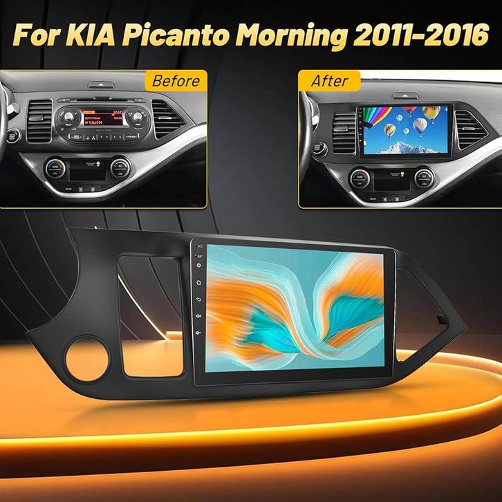Kia Picanto CarPlay + Achteruitrijcamera Inbouw, Auto diversen, Autoradio's, Zo goed als nieuw, Ophalen