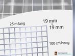 Volièregaas verzinkt 19x19mm | 1,45mm | 100cm | 25m