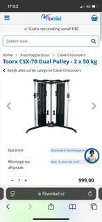 Toorx CSX-70 Dual Pulley cable crossover, Sport en Fitness, Fitnessmaterialen, Ophalen of Verzenden, Zo goed als nieuw, Overige typen