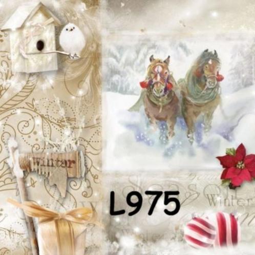 Servetten decoupage/bullet journal – paarden L975, Hobby en Vrije tijd, Knutselen, Nieuw, Materiaal, Verzenden