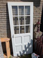 Houten binnendeur met glas 83,2cm x 199,5cm, Ophalen, Gebruikt, 80 tot 100 cm, Binnendeur