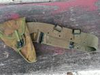 Defensie Woodland pistool holster met riem KL, Verzamelen, Ophalen of Verzenden, Landmacht, Nederland, Kleding of Schoenen
