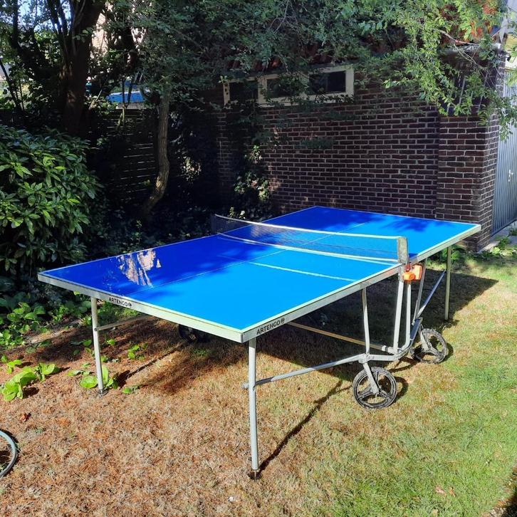 Outdoor Table Tennis Table, Sport en Fitness, Tafeltennis, Zo goed als nieuw, Tafel Outdoor, Inklapbaar, Ophalen