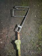 RVS Reclamebordhouder met Grondpen, Ophalen, Zo goed als nieuw, Reclamebord