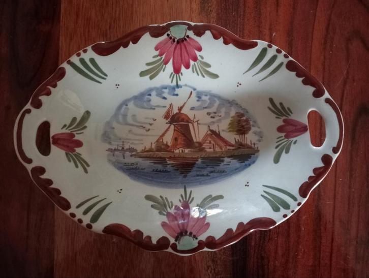 Delfts Blauw Schaal met Molen, Antiek en Kunst, Antiek | Schalen, Ophalen of Verzenden