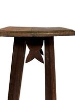 Vintage Eiken Bijzettafel / Plantentafel Jaren 50, Gebruikt, Vintage, Vintage, Vintage