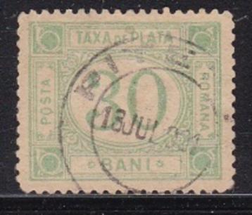 1866 - Roemenië portzegel michel 12y gestempeld , Getal beschikbaar voor biedingen