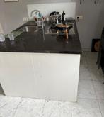 Mooi composiet keukenblad, Huis en Inrichting, Keuken | Keukenelementen, Ophalen, Gebruikt, 75 cm of meer, Zwart
