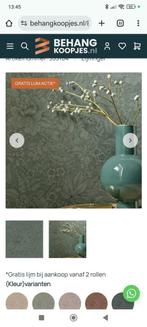 Gevraagd   eijffinger pip behang groen, Huis en Inrichting, Stoffering | Behang, Ophalen of Verzenden, Minder dan 10 m², Groen